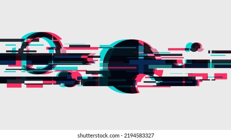Glitched Graphics Data File Texture, White Background