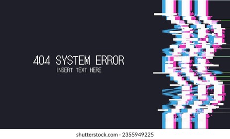 Glitched Leaks of Pixel Art Generative Lines Template, Black background