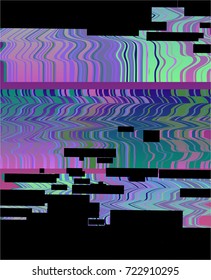 Glitched LED TV screen surface.