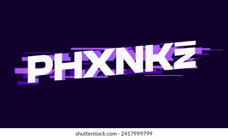 Música Phonk Glitched Tipografía audaz, tono morado de color