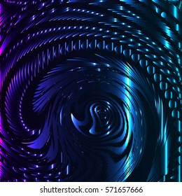 Glitched spiral structure. Modern abstract background. Element of design for a poster, cover, invitation, business card, postcard or web