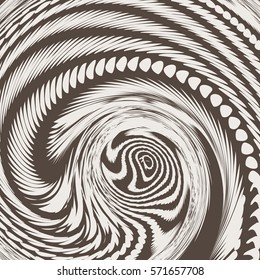Glitched spiral structure. Modern abstract background. Element of design for a poster, cover, invitation, business card, postcard or web