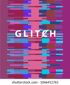 Glitched television screen with noise and distorted lines.