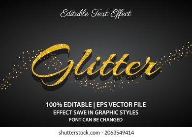 glitter 3d editable text effect