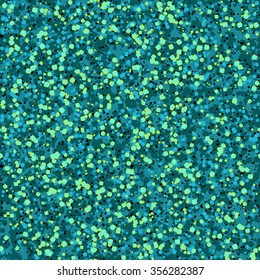 Glitter Abstract seamless pattern. Sparkles on Dark Turquoise Backdrop. Digital print for interior design and textile industry. Background vector illustration.