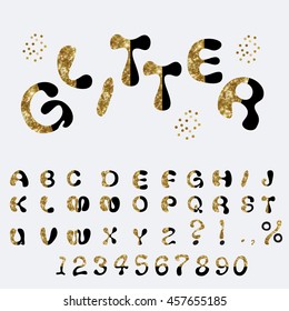 Glitter Alphabet Custom Characters Cute Font Comic Letters
