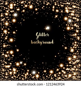 Glitter background with glowing lights