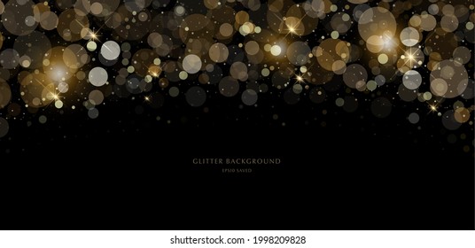 glitter background, luxury gold stardust light