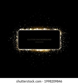 glitter background, luxury gold stardust light
