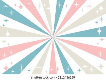 Glitter background material of radial concentrated lines (Retro color)