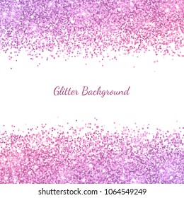 Glitter background with pink violet color effect. Vector