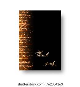 Glitter background with shimmering lights. Particles abstract on a black backdrop.