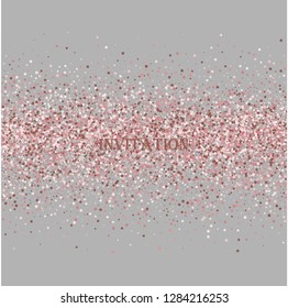 Glitter background with silver pink color effect. Vector