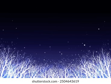 Glitter beautiful dead tree background night Christmas