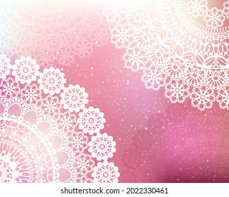 Glitter and blur lace background