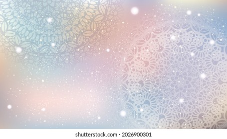 Glitter and blur lace background