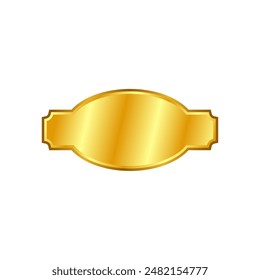 Marco de etiqueta de oro brillante brillante.