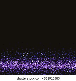 Glitter and bright sand, dark background. Colored sparkles, shiny texture,. Excellent for your greeting cards, luxury invitation, advertising, certificate. Template for vip banners or card