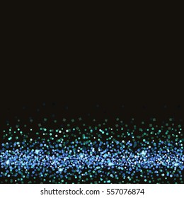 Glitter and bright sand, dark background. Colored sparkles, shiny texture,. Excellent for your greeting cards, luxury invitation, advertising, certificate. Template for vip banners or card