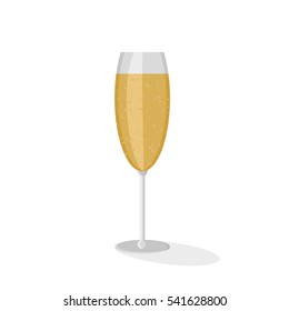 Glitter champagne card with space for text. Vector illustration