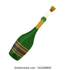 Glitter champagne card with space for text. Vector illustration