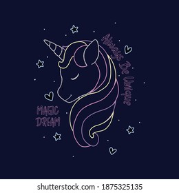 glitter color heart star sky text line animal unicorn horse shine bright tee illustration art vector polka tee illustration art vector