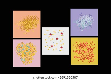 Glitter confetti scatter  Bundle in a playful festive style, perfect for wrapping paper, digital overlays, social media, and wallpapers