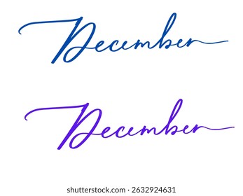 Glitter DECEMBER Letters Icon. December sign. Design for decorating, background, wallpaper, illustration.2025