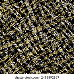 Glitter dots abstract animal print pattern