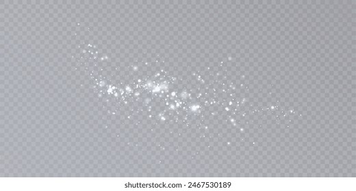 Fondo de resplandor de polvo de bokeh, luz de polvo de Navidades brillantes, fondo con efecto de luz de bokeh, resplandor de brillo blanco con bokeh y luz de brillo. Vector