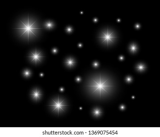 Glitter effect with black isolated background.