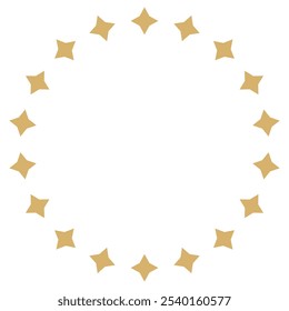 Glitzer Rahmen vier Sterne Vektor