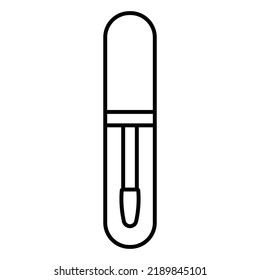 Glitter Gloss line icon isolated vector illustration on white background.