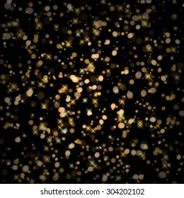 Glitter glow sparkles magical background. New year and Christmas design. Vector illustration.