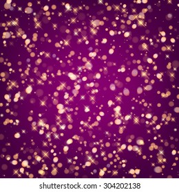 Glitter glow sparkles magical background. New year and Christmas design. Vector illustration.