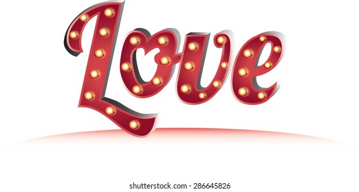 glitter glowing "Love" vector