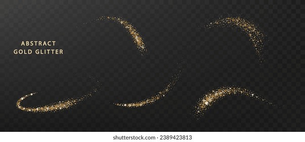 Elemento de diseño abstracto de oro brillante, fondo de luces de manchas abstractas del polvo de oro desenfocado.