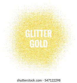 Glitter gold sparkles background. Shiny golden particles. Glitter gold vector