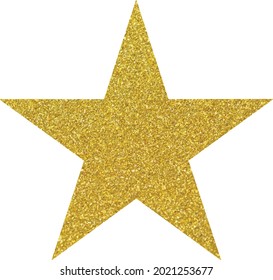 Glitter gold star vector isolated on transparent background. christmas star decoration. golden xmas sparkle of many glitter particles. vector illustration.