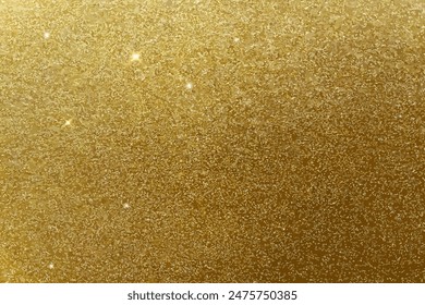 Glitter golden background. Shiny gold texture for party invitation, packaging, Christmas, New Year and birthday cards. Abstract  vector pattern