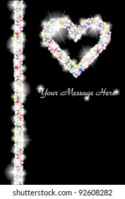 Glitter Heart Background Vector