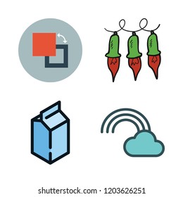 glitter icon set. vector set about milky, rainbow, background and lights icons set.