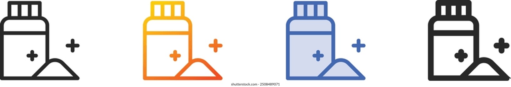 glitter icon.Thin Linear, Gradient, Blue Stroke and bold Style Design Isolated On White Background