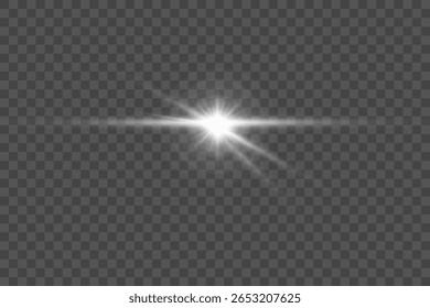 Efeito de brilho iluminado brilho, luz de luz Twinkle luz luz estrela faísca flash, ilustração Vetor.