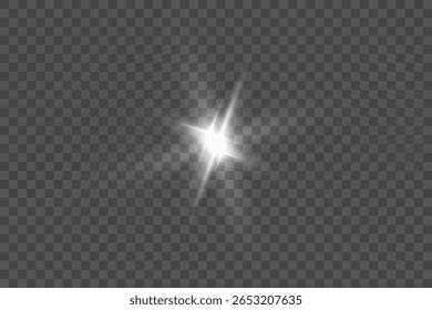 Efeito de brilho iluminado brilho, luz de luz Twinkle luz luz estrela faísca flash, ilustração Vetor.