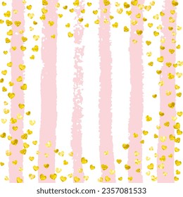 Glitter Invitation. Stripe Scatter Paint. Decoration Particle. Rose Holiday Magazine. Golden Mothers Print. Pink Minimal Element. Decorative Brochure. Golden Glitter Invitation