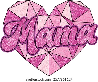 Glitter Mini and Mama Heart Valentine