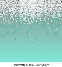 glitter on green background