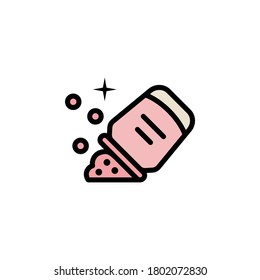 icono de contorno de brillo. Icono de ilustración de elementos de belleza y cosmética. Los signos y símbolos se pueden utilizar para web, logotipo, aplicación móvil, interfaz de usuario, UX