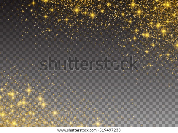 Glitter Particles Effect Gold Glittering Space のベクター画像素材 ロイヤリティフリー